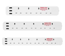 British Type Power Socket White 6 Outlet With 3 USB Extension Socket