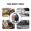 20M GELISTAR Heavy Duty Metal Reel Power Extension Cable Reel Extension