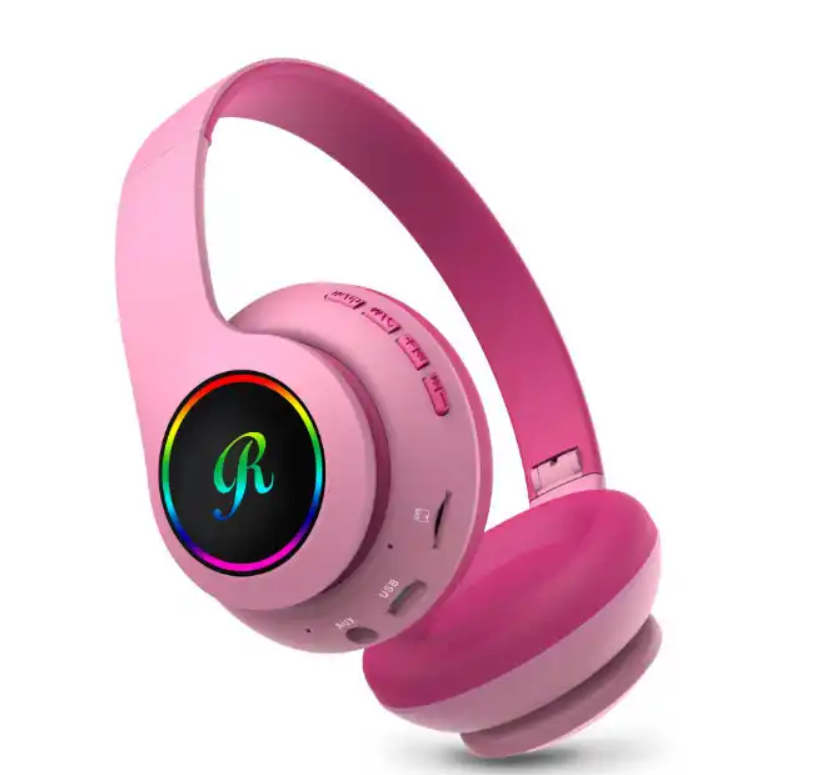 ls66bt Color Matched Wireless Headphones, with led light super bass limited edition