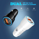 12W PD Car Charging 5V 2.4A Dual Port USB Car Charger Type-C