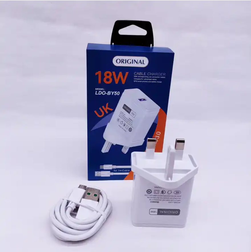18W Android With Type-C Micro Cable USB Wall Charger Adapter For iPhone qc3.0 Fast Charging