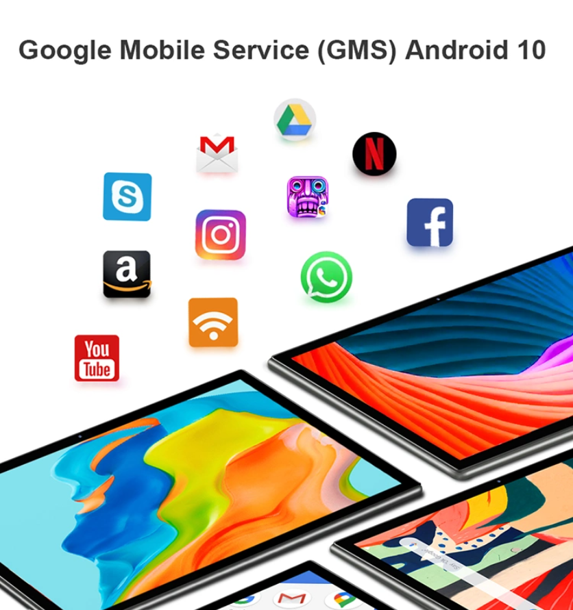 10.1 Inch 1920*1200 FHD Sc9863 Deca Core Tablet 4GB + 64GB Memory Android 13 Tablets PC