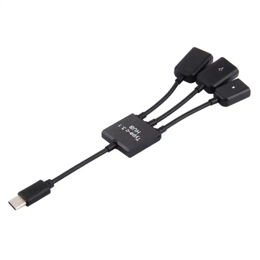 17.8cm 3 Ports USB-C / Type-C 3.1 OTG Charge HUB Cable Docking Station Hub USB