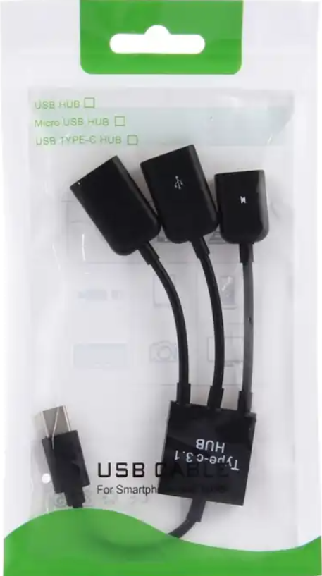 17.8cm 3 Ports USB-C / Type-C 3.1 OTG Charge HUB Cable Docking Station Hub USB