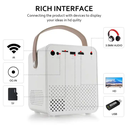 Intelligent Portable ZXL-Y8 Smart Projector, Android HD 4k Android Home Theatre Projector 8000 Lumens Projector For Home Use