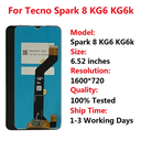 Pantalla For Tecno Spark 8 KG6 LCD Display Touch Screen Digitizer 8C KG5k For Tecno KG7 8P 8T 8 Pro KG8 Ecran LCD Spare Parts