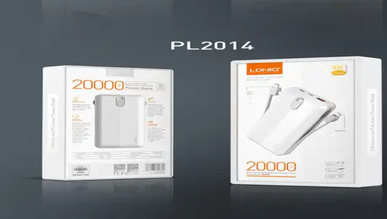 Ldnio 3 in 1 Battery Charger 20000mAh Portable Power Bank for Mirco/iPhone/Type C Phone