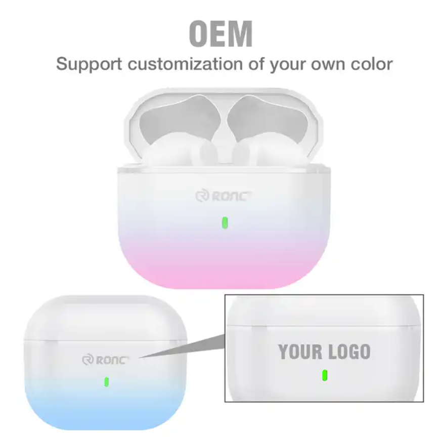 Private Label 8 Hours Long Working Time Tws Earphone Custom Colors Logo Waterproof Super Good Sounds Wireless Earbuds