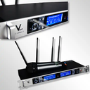 One with two U-band receiver FM stage wireless microphone