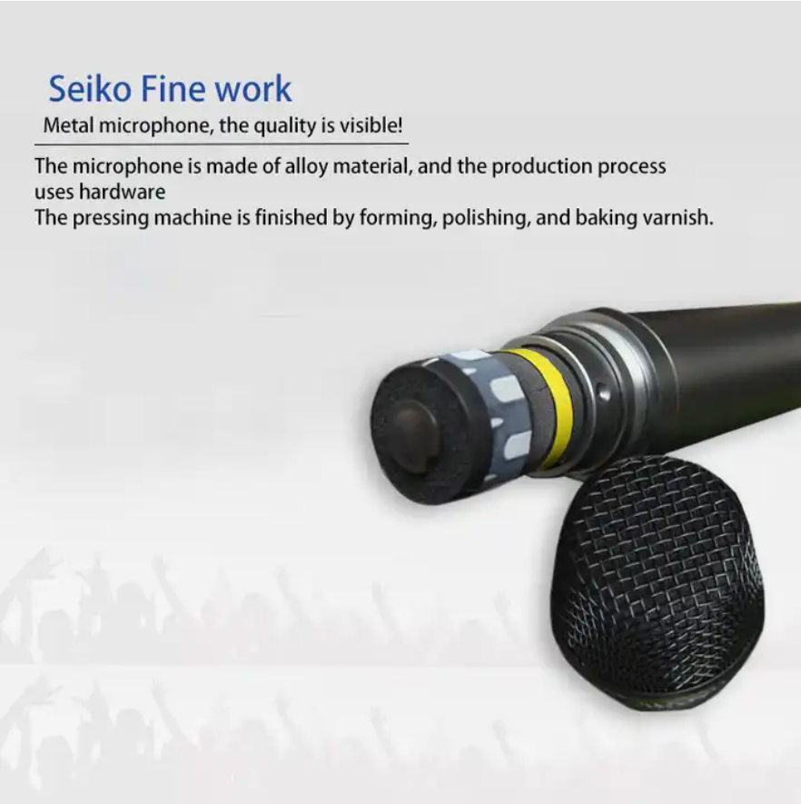One with two U-band receiver FM stage wireless microphone