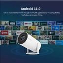 HY300 Smart Projector Android 11.0 MINI Portable 5G WIFI Projectors HD 4K 1080p Home Theatre Projector