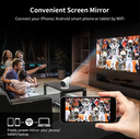 HY300 Smart Projector Android 11.0 MINI Portable 5G WIFI Projectors HD 4K 1080p Home Theatre Projector