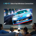 HY300 Smart Projector Android 11.0 MINI Portable 5G WIFI Projectors HD 4K 1080p Home Theatre Projector