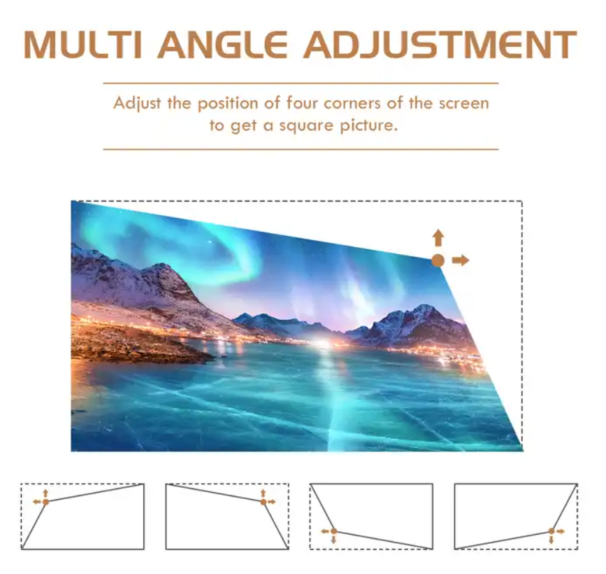 P16 DLP Projector 3D Led Wireless Beamer Mini Portable 4k Mini Portable Logo Business Projection Projector For Outdoor