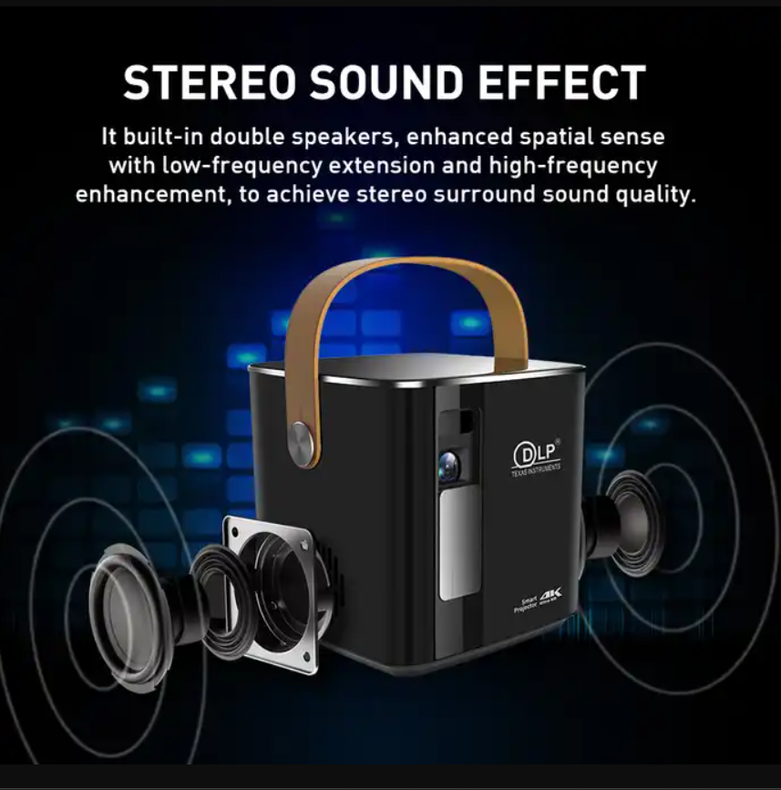 P12 1080P Projector 4K Support Salange Android LED Full HD Smart Beamer 3D DLP Projector Indoor and Outdoor