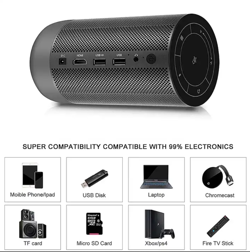 P09 DLP Portable Projector Android With BT Full HD 1080P Mini Pocket LED Projector For Home Video Projector