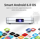 K1 DLP Mini Projector Smart 4K Led Projector Android 800 ANSI High Brightness Portable Home Theatre Wifi Projector