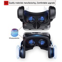3D Glasses Virtual Reality Headset for iPhone Android Smartphone Smart Phone Goggles Lunette Set, Color May Vary. 