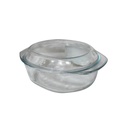 3 Pieces Of Oval Tempered Glass Caserole Serving Dishes/Bowls, 3.5L-Colorless.