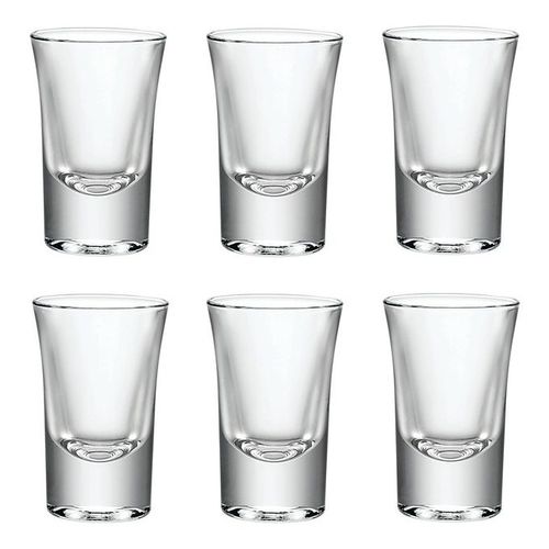 6 Pieces Of Heavy Base  Shot Glasses - Colorless