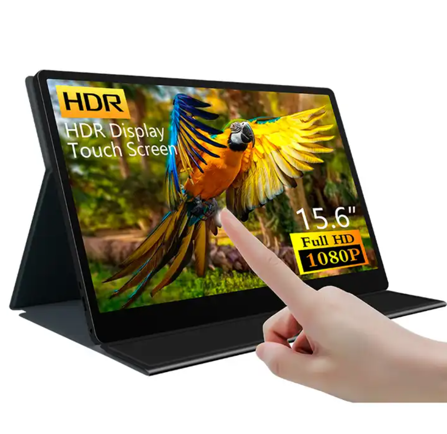 Multitasking portable monitor touch screen 15.6 inch FULL VIEW HDR10 IPS Type C FHD double gaming screen for laptop