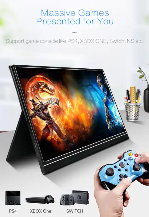 16 inch FHD gaming monitor HDR super thin with type c for smartphone and laptop