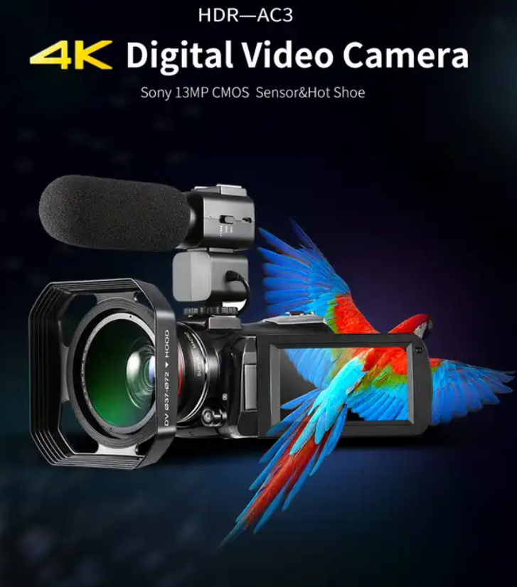 AC3 4K UHD Good Feedback Night Vision Portable Wifi Digital Video Camcorder Camera