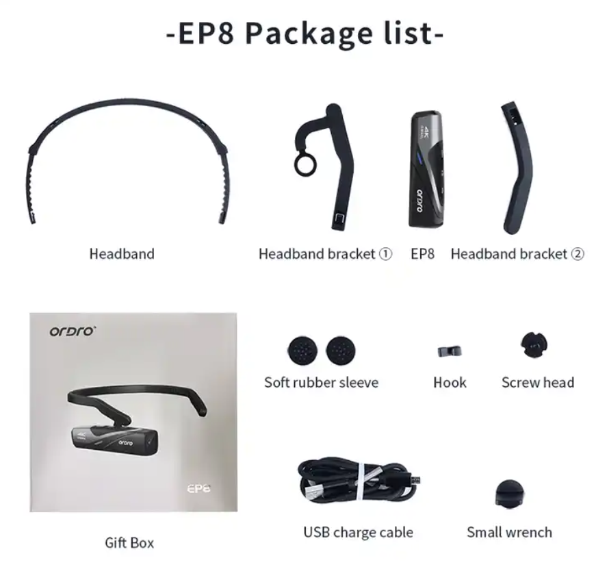 EP8 4K Mini Wifi Waterproof Sport Wearable Head Mounted Cameras Helmet Camcorder 60fps Video Action Camera