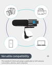 3.5mm Jack External Microphone for DSLR Video Camera DV Sound Recording for Vlogging Live Streaming