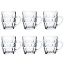 6 Pieces Of Dimpled Juice Beer Glasses Mugs- Colorless