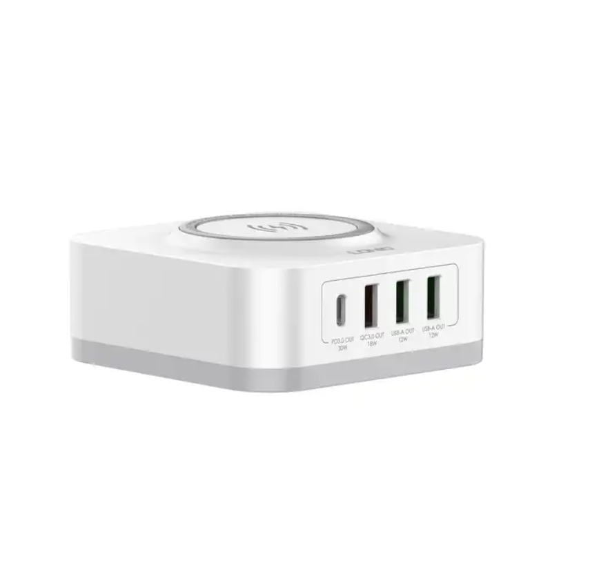 LDNIO AW004 Fast Charging , high speed multi port USB Micro US ,  EU ,  UK ,  Type C 32W PD QC3.0 Wireless Mobile Charger